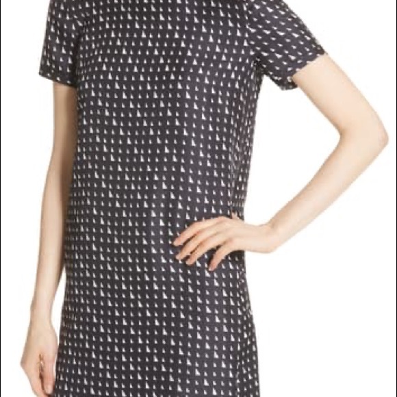 Theory Print Silk T-Shirt Dress - Picture 4 of 10